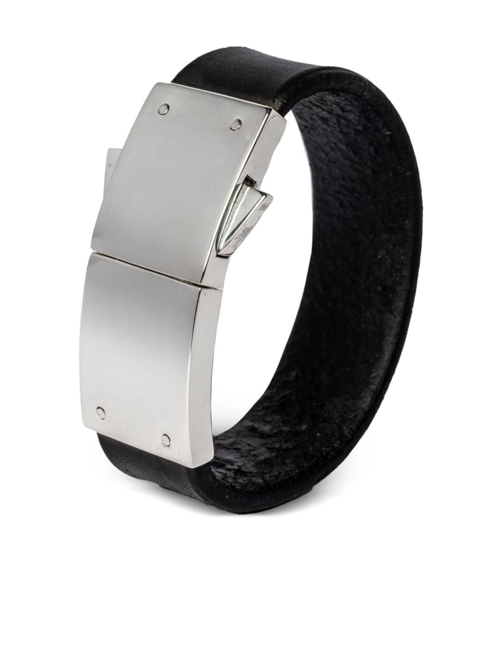 Parts of Four Box Lock leather bracelet - Black von Parts of Four