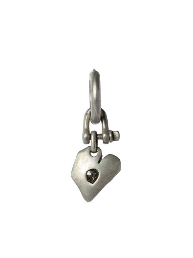 Parts of Four Jazz's Solid Heart sterling silver and diamond drop earring von Parts of Four