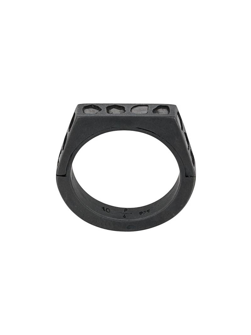 Parts of Four Sistema mega pavé ring - Grey von Parts of Four