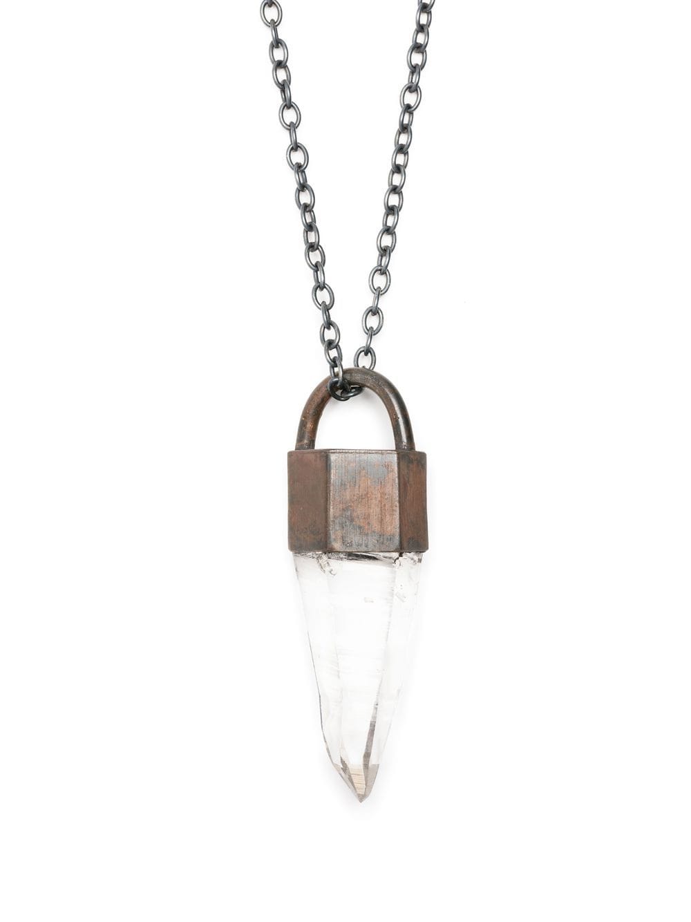 Parts of Four Talisman quartz pendant necklace - Black von Parts of Four