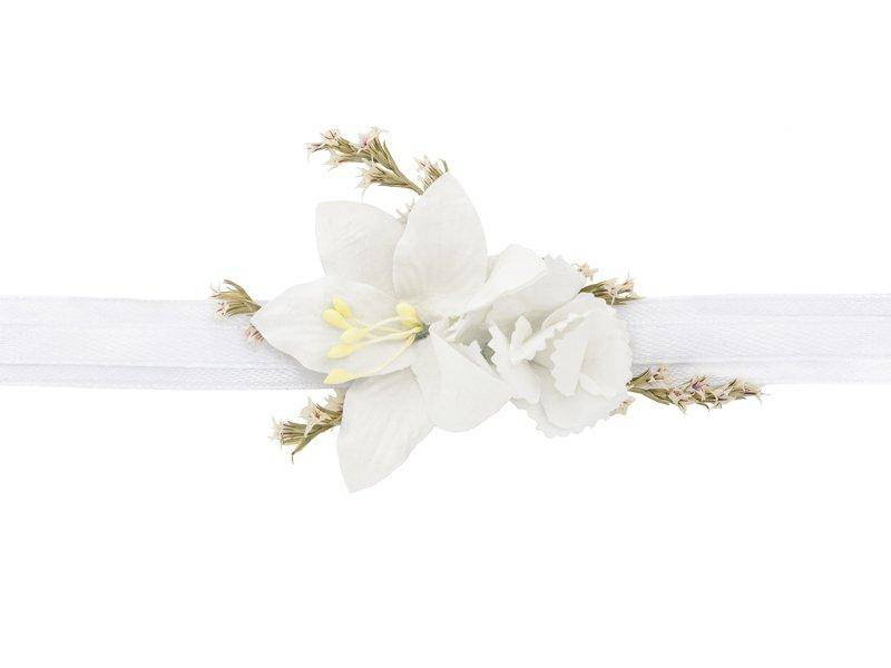 Partydeco Blumenarmband Dekoration Unisex Weiss ONE SIZE von PartyDeco