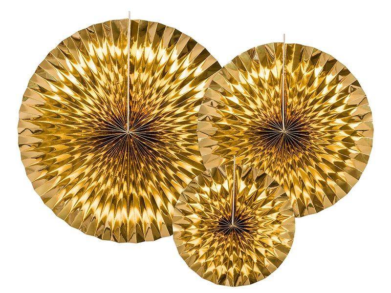 Partydeco Rosetten Dekoration Unisex Gold ONE SIZE von PartyDeco