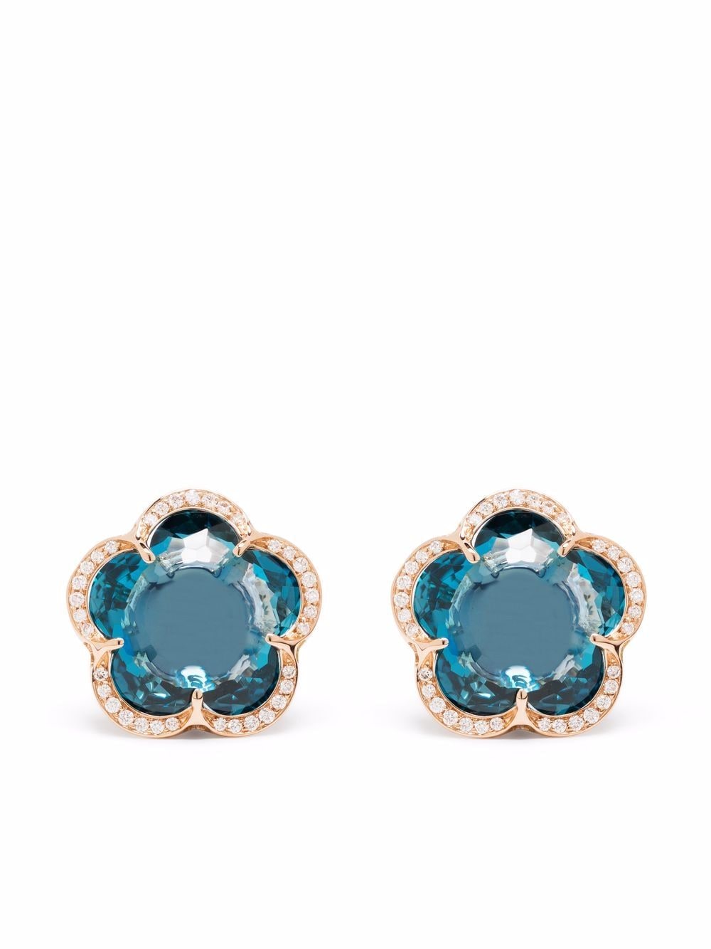 Pasquale Bruni 18kt rose gold Bon Ton topaz and diamond earrings - Pink von Pasquale Bruni