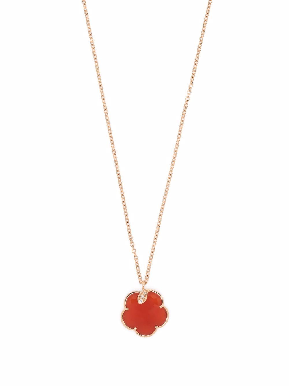 Pasquale Bruni 18kt rose gold Petit Joli carnelian and diamond necklace - Pink von Pasquale Bruni