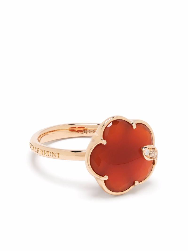 Pasquale Bruni 18kt rose gold Petit Joli carnelian and diamond ring - Pink von Pasquale Bruni