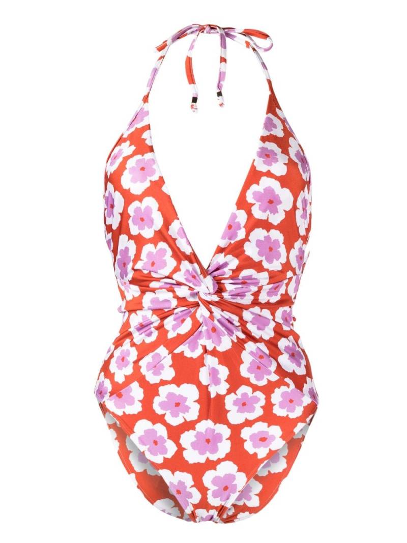 PatBO Windflower plunge swimsuit - Red von PatBO