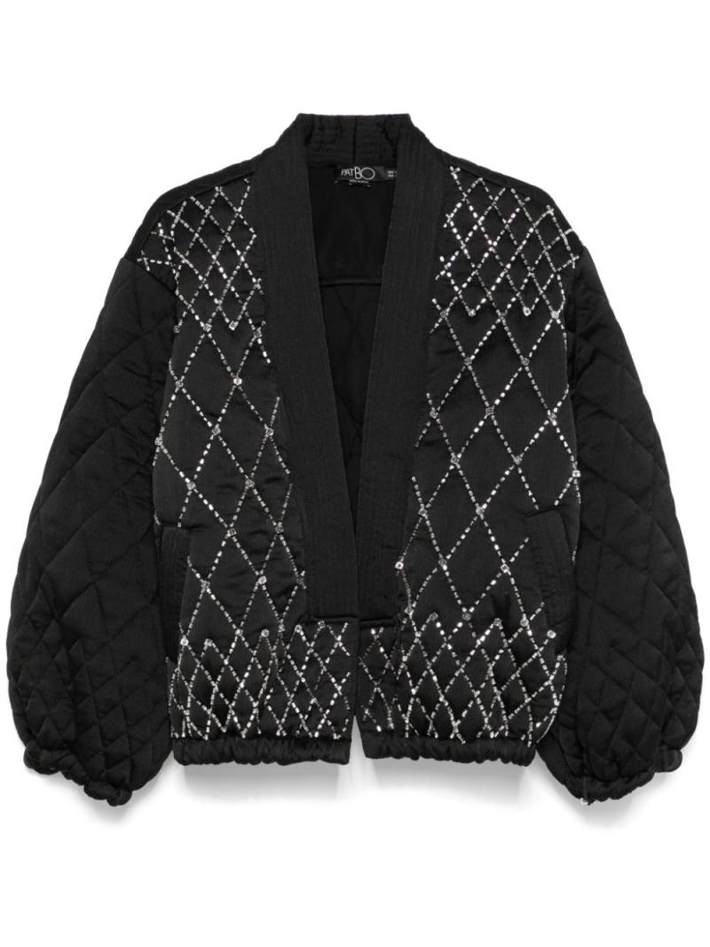 PatBO hand-beaded quilted jacket - Black von PatBO