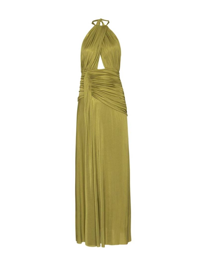 PatBO ruched halterneck maxi dress - Green von PatBO