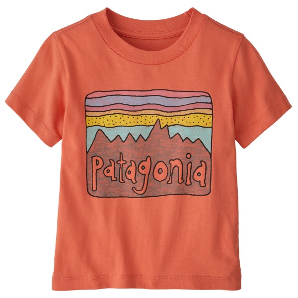 Patagonia - Baby Fitz Roy Skies - T-Shirt Gr 6-12 Months rot von Patagonia