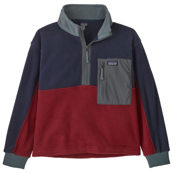 Patagonia - Kid's Microdini 1/2 Zip Pullover - Fleecepullover Gr S rot/blau von Patagonia