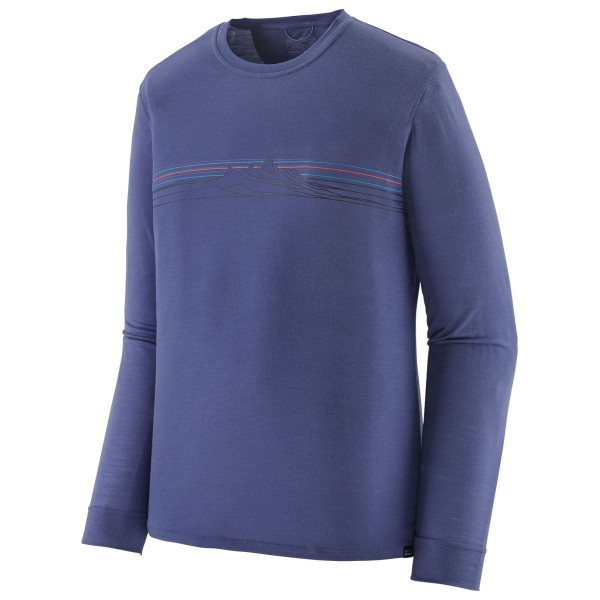 Patagonia - L/S Cap Cool Merino Graphic Shirt - Merinoshirt Gr L blau Patagonia - L/S Cap Cool Merino Graphic Shirt - Merinoshirt Gr L blau von Patagonia