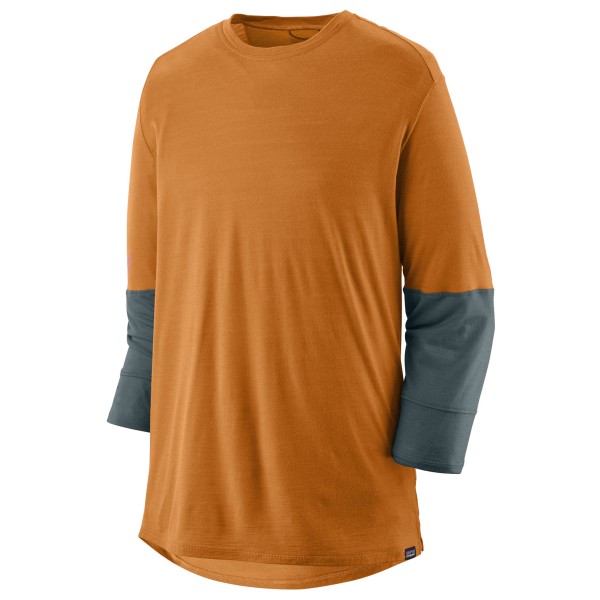 Patagonia - Merino 3/4 Sleeve Bike Jersey - Velotrikot Gr S orange/braun von Patagonia