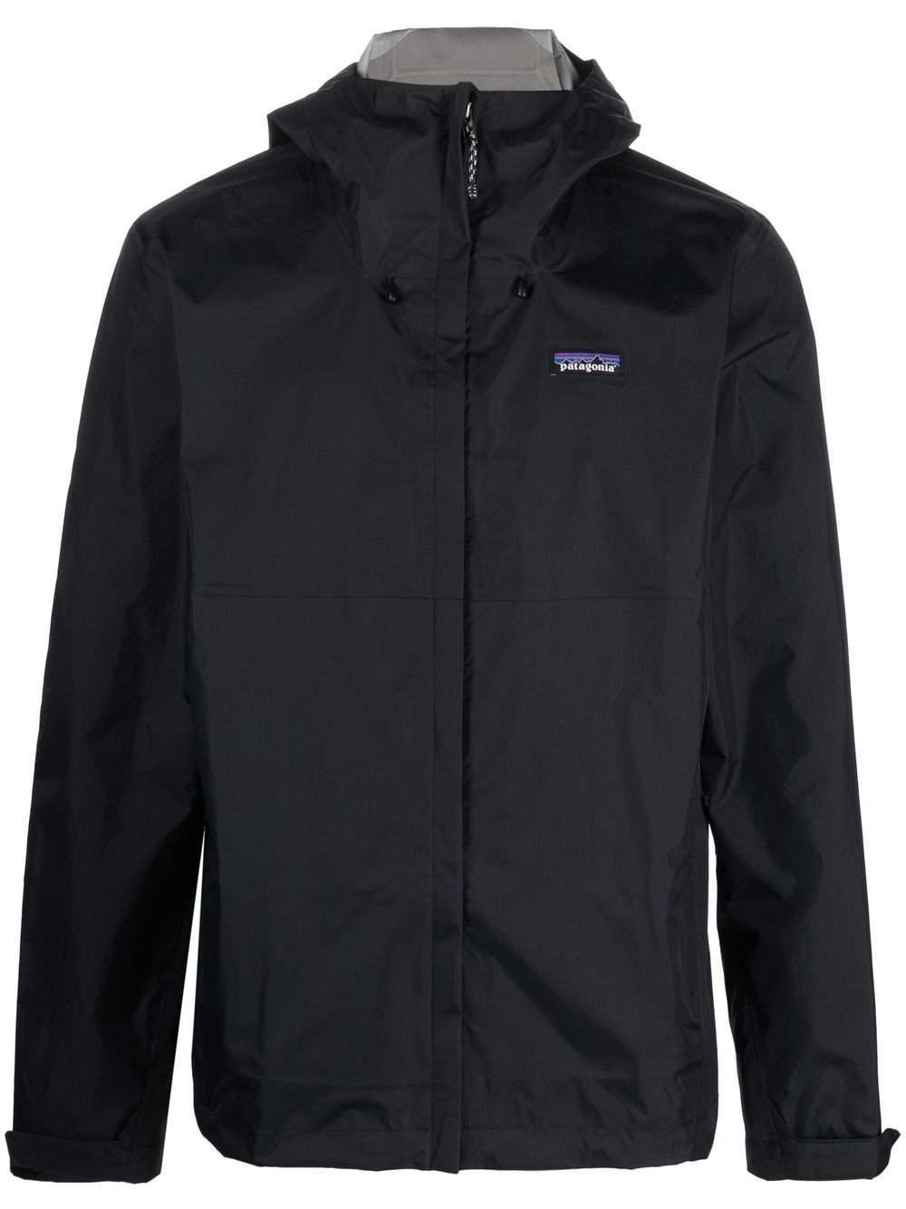 Patagonia logo-patch hooded jacket - Black von Patagonia