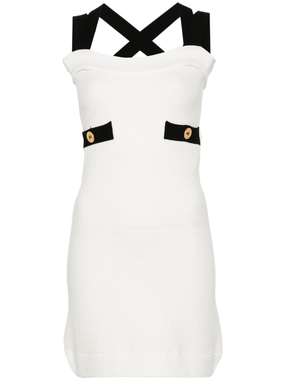 Patou 3D-knit double-strap minidress - White von Patou