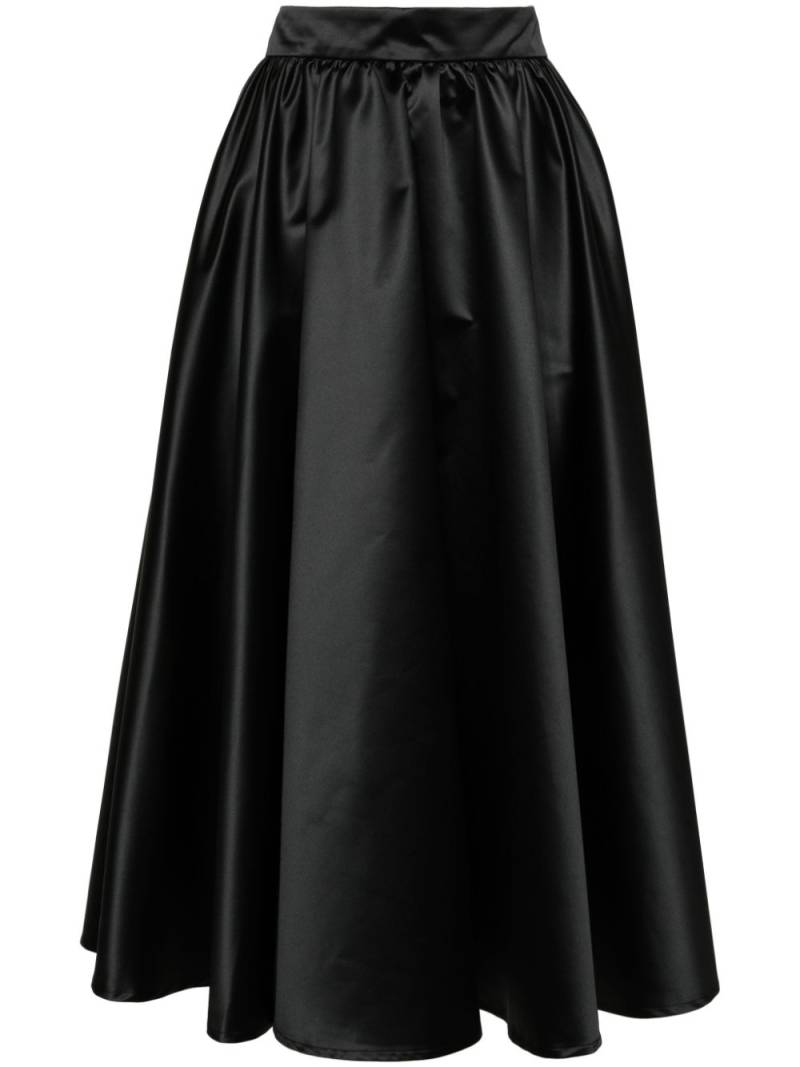 Patou Volume satin midi skirt - Black von Patou