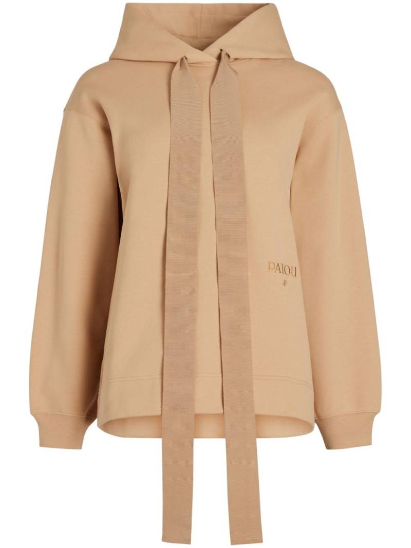 Patou Archive grosgrain hoodie - Neutrals von Patou