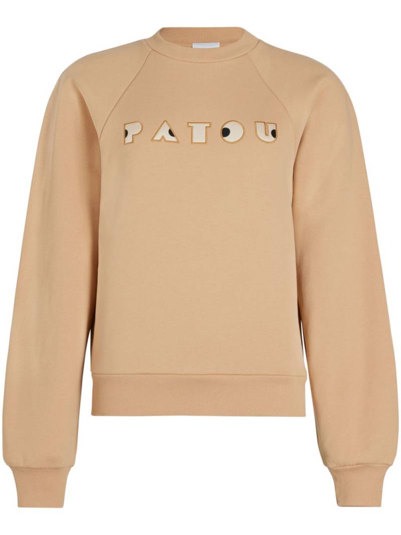 Patou Art Deco embroidered sweatshirt - Neutrals von Patou