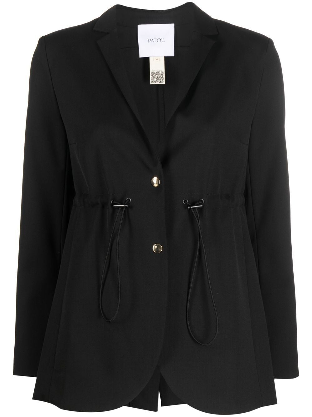 Patou Drawstring single-breasted blazer - Black von Patou