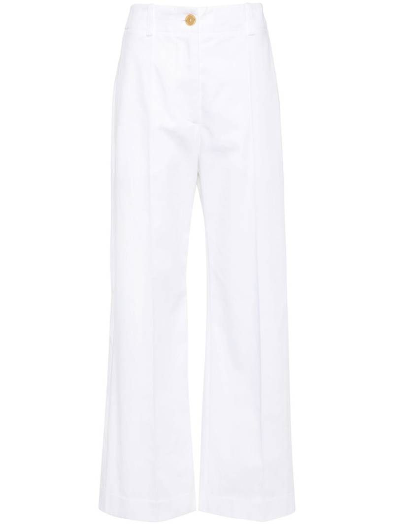 Patou Iconic wide-leg cotton trousers - White von Patou