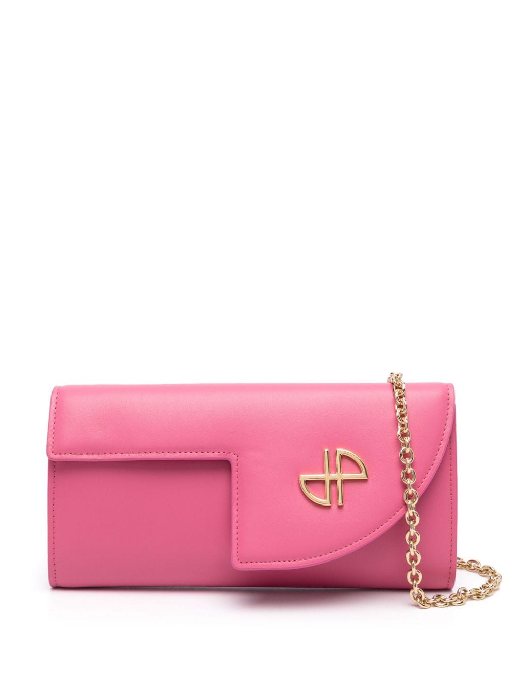 Patou JP chain-link leather clutch bag - Pink von Patou