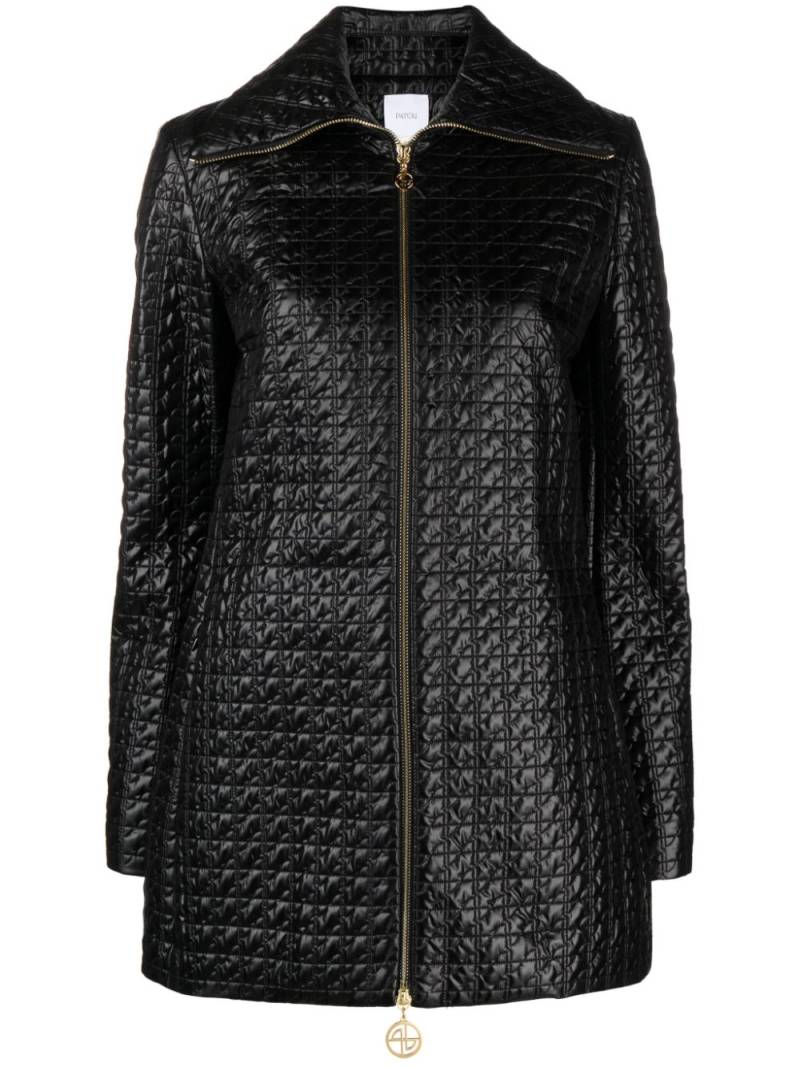 Patou JP-quilted zip-front jacket - Black von Patou