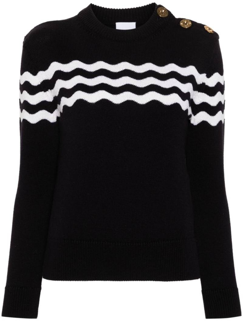 Patou Wave knitted jumper - Blue von Patou