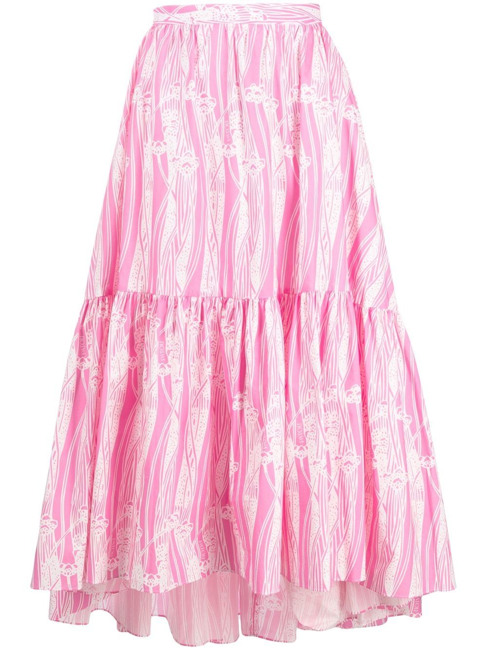 Patou abstract-print midi skirt - Pink von Patou