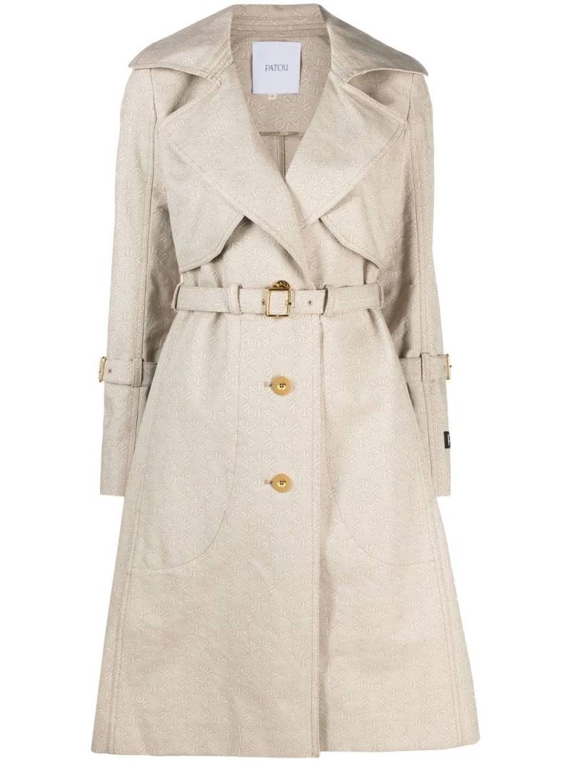 Patou belted trench coat - Neutrals von Patou