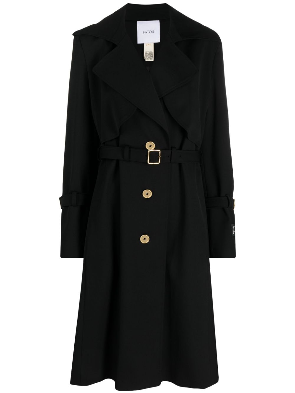 Patou virgin wool-blend trench coat - Black von Patou