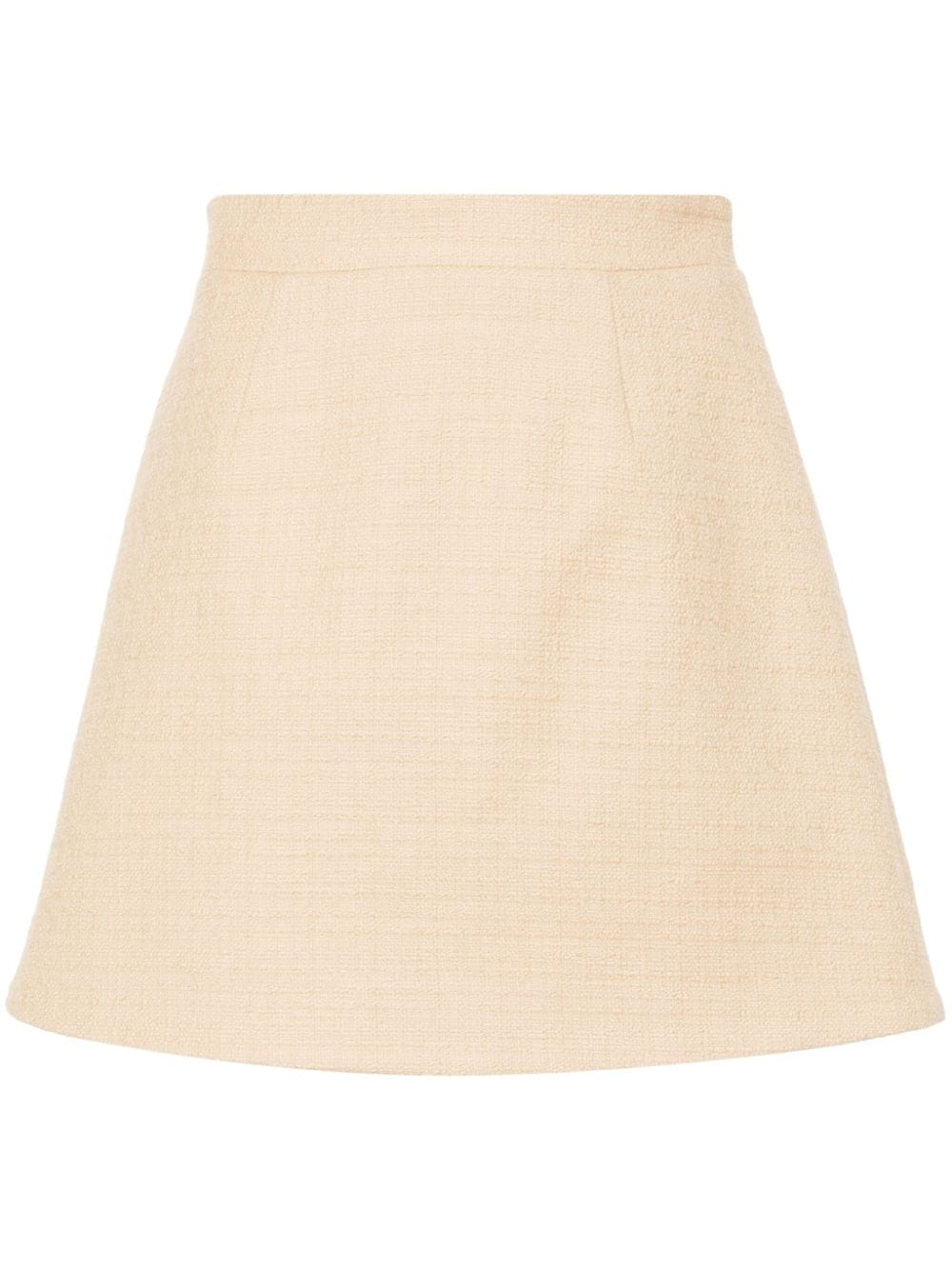 Patou bouclé mini skirt - Neutrals von Patou