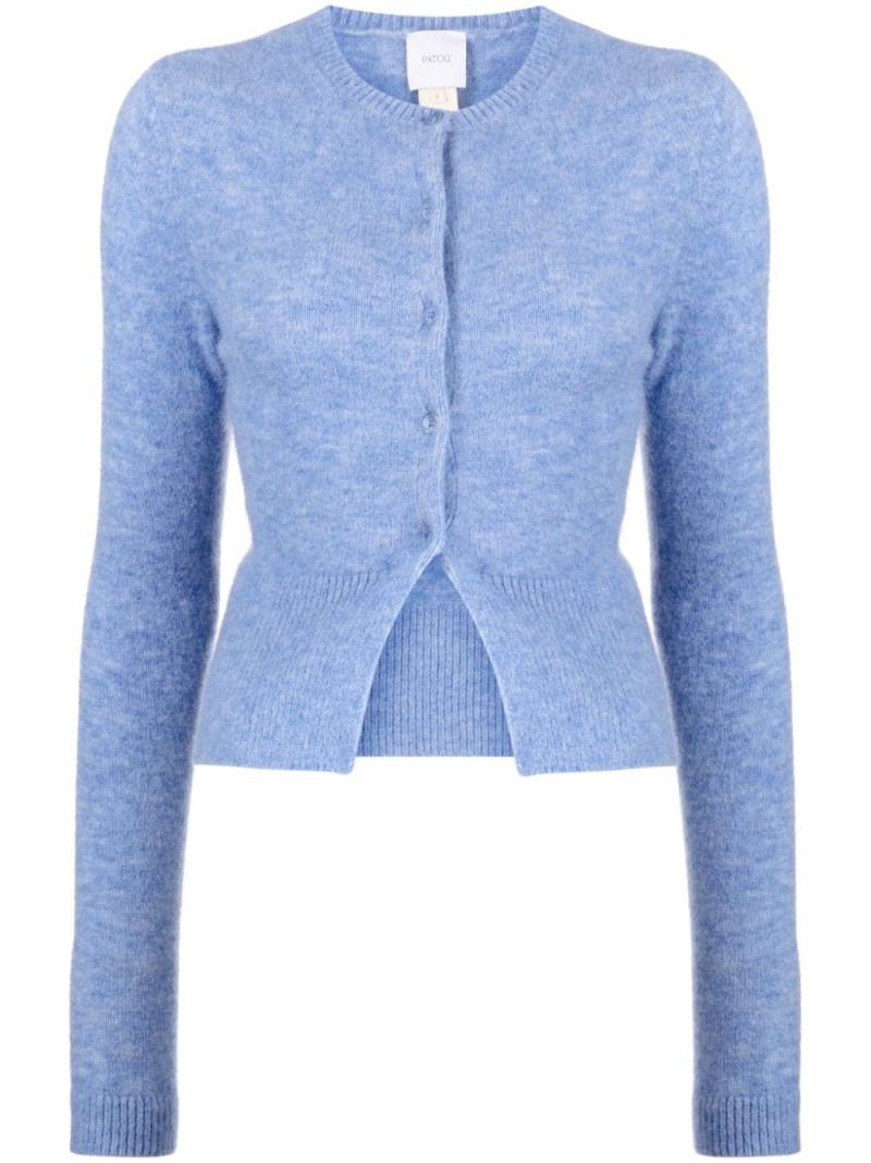 Patou button-fastening knitted cardigan - Blue von Patou