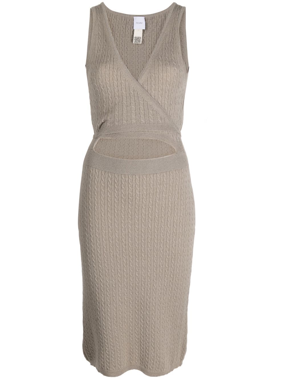 Patou cable-knit cut-out dress - Neutrals von Patou