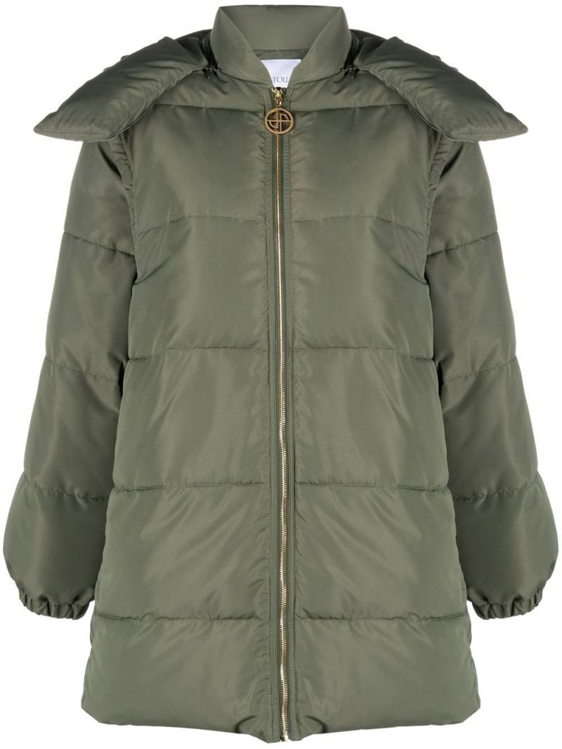 Patou detachable-sleeve puffer coat - Green von Patou