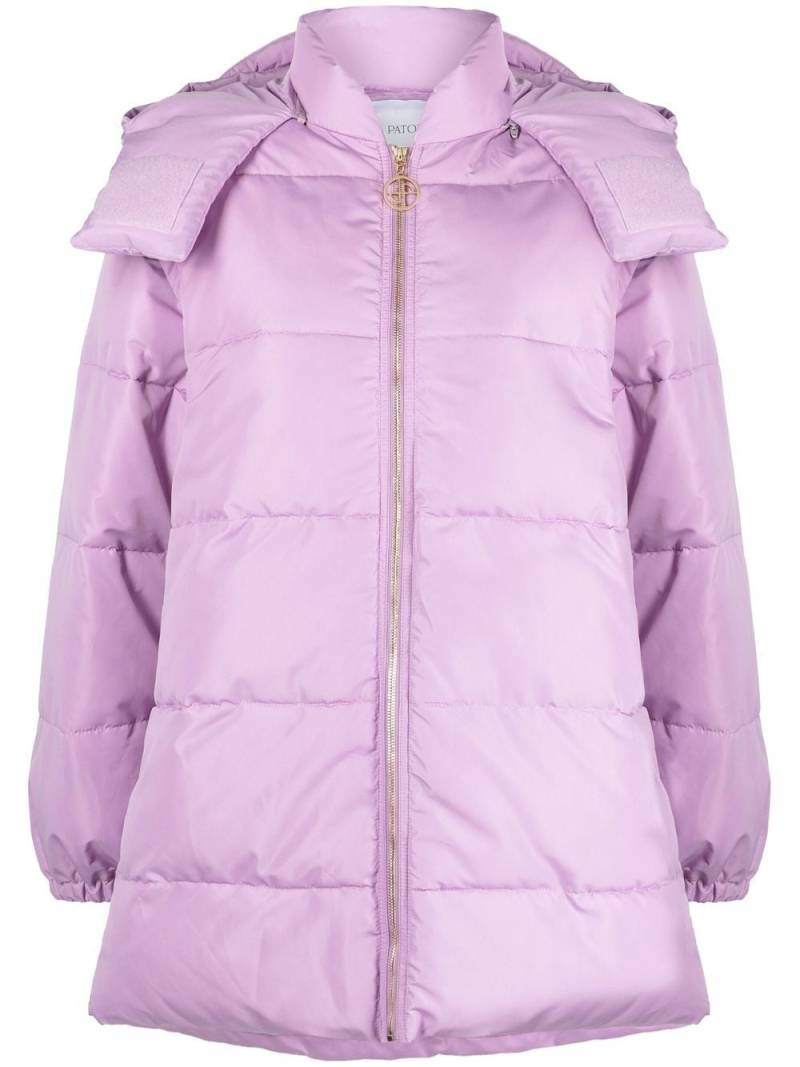 Patou detachable sleeves puffer coat - Purple von Patou