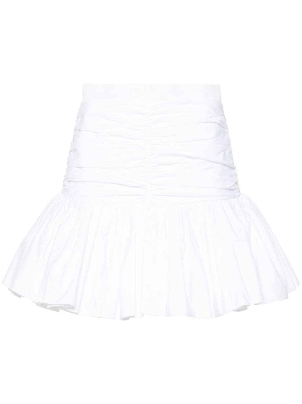 Patou drape-detailing pleated mini skirt - White von Patou