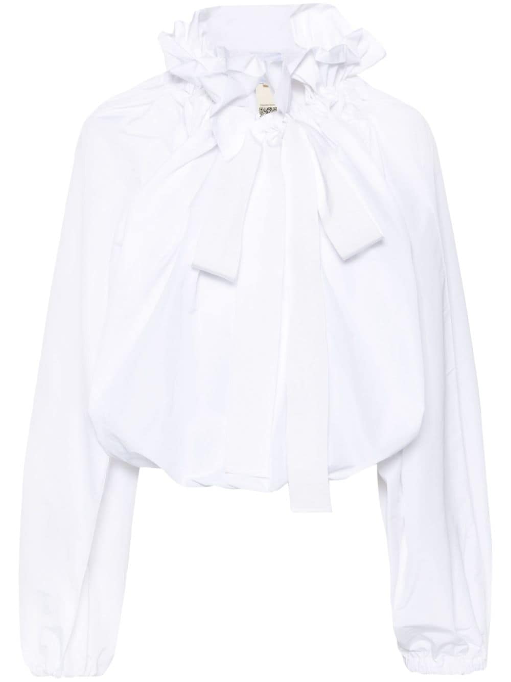 Patou Iconic drawstring faille top - White von Patou