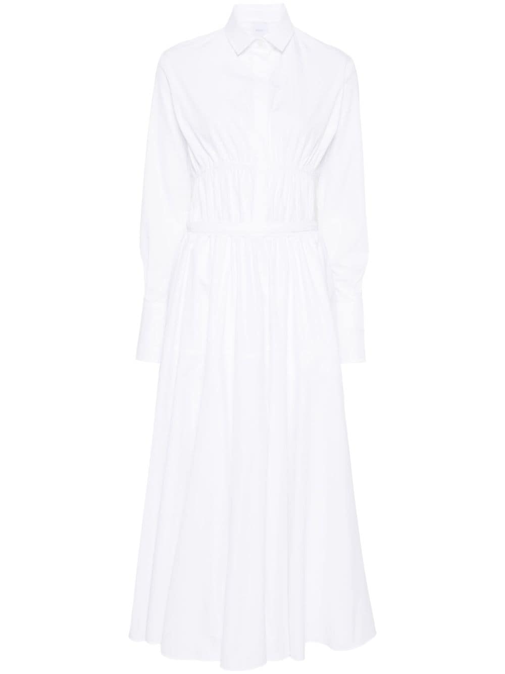 Patou elasticated-waist cotton maxi dress - White von Patou