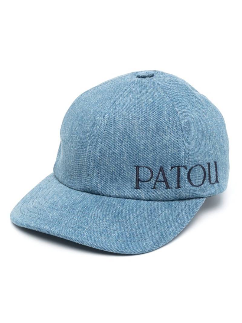 Patou embroidered-logo denim cap - Blue von Patou