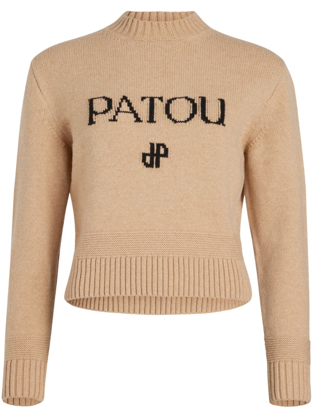 Patou embroidered-logo knit jumper - Neutrals von Patou