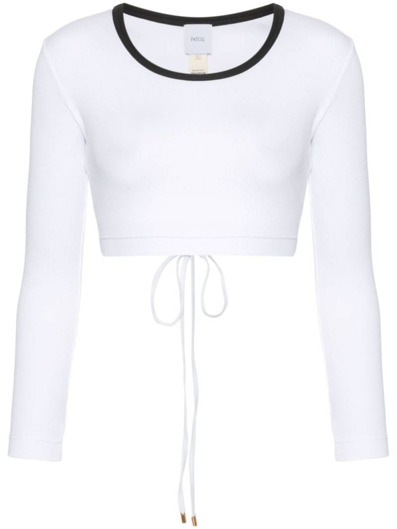 Patou fine-ribbed cropped top - White von Patou