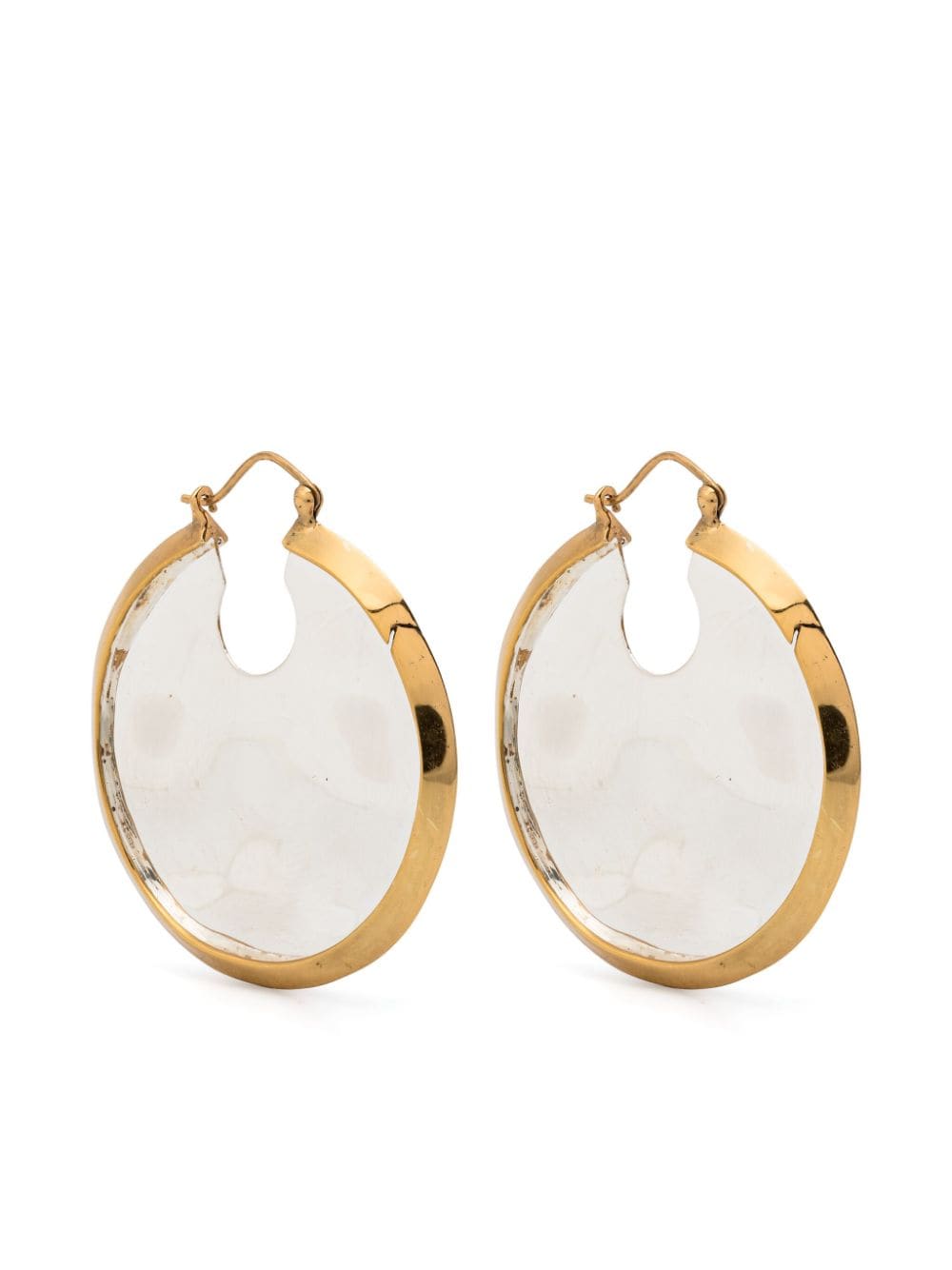 Patou hammered-effect hoop earrings - Gold von Patou