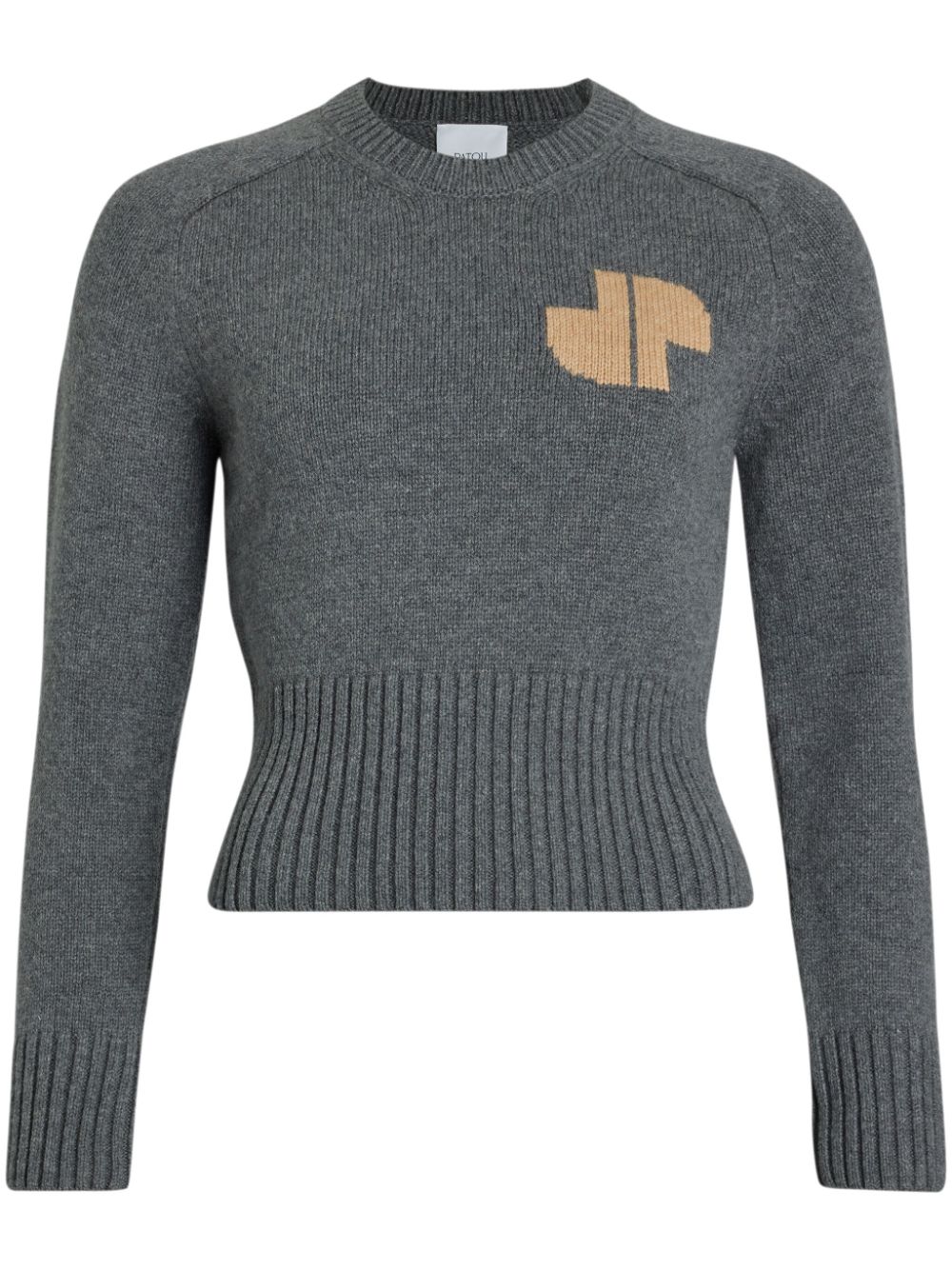 Patou intarsia-knit logo jumper - Grey von Patou