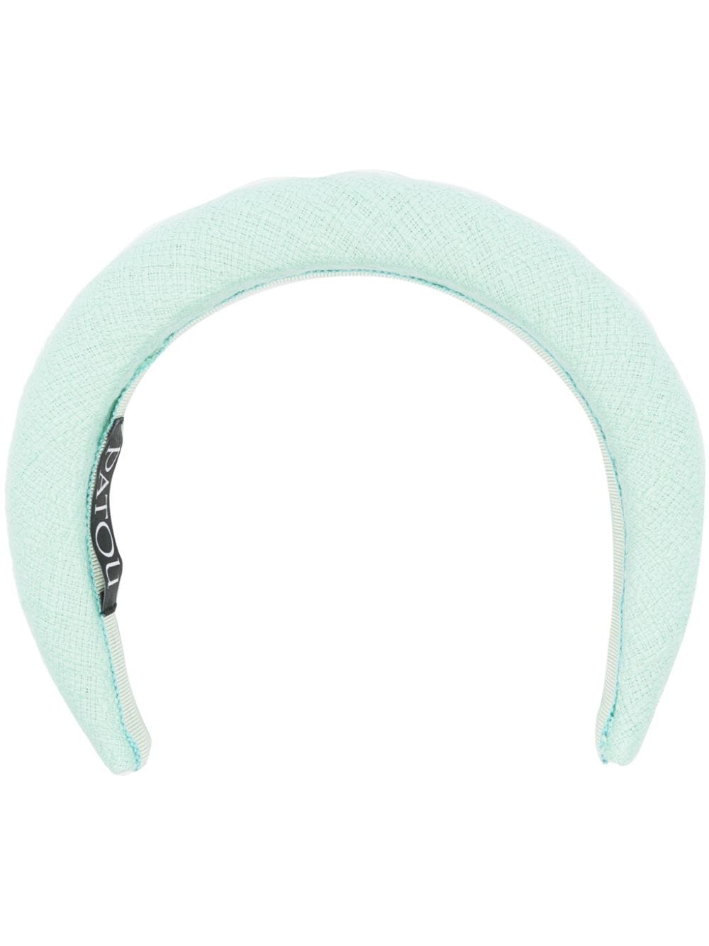 Patou Wave padded tweed headband - Green von Patou