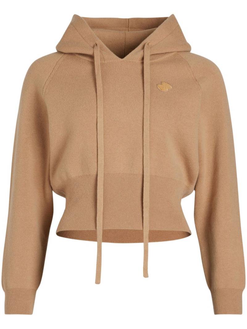 Patou knitted hoodie - Brown von Patou