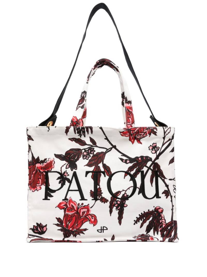 Patou large floral-print tote bag - White von Patou