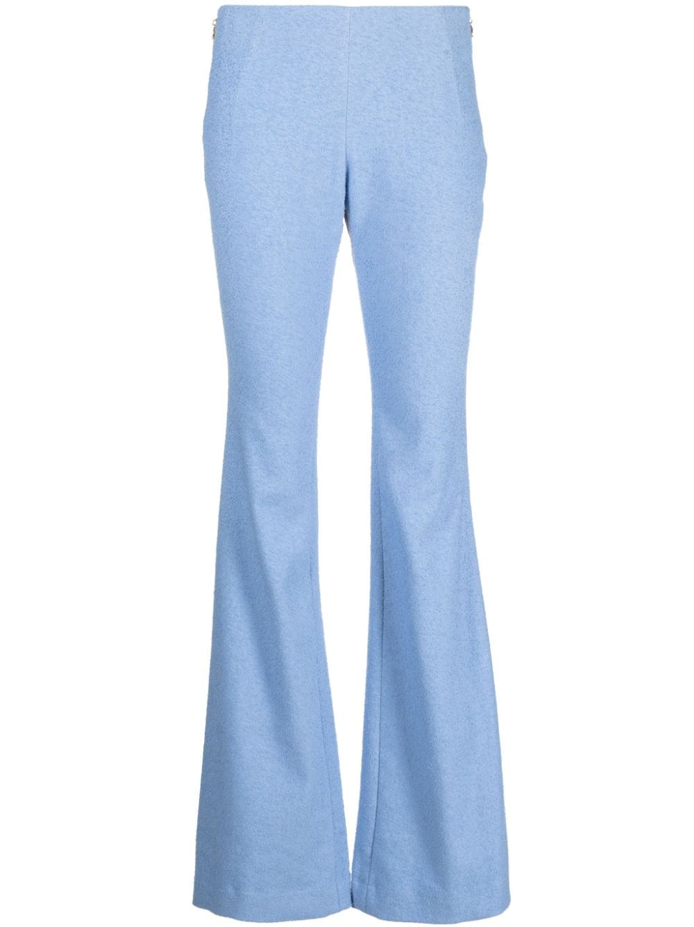 Patou linen-blend flared trousers - Blue von Patou