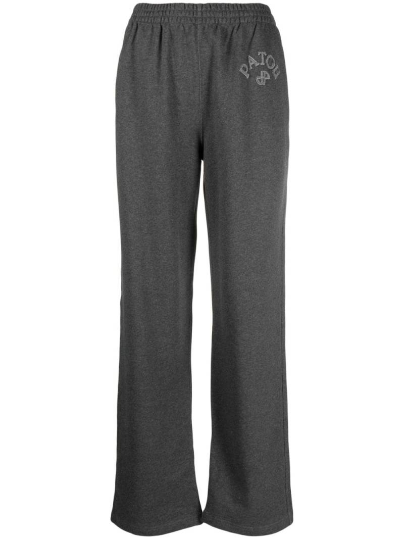 Patou logo-appliqué cotton track pants - Grey von Patou