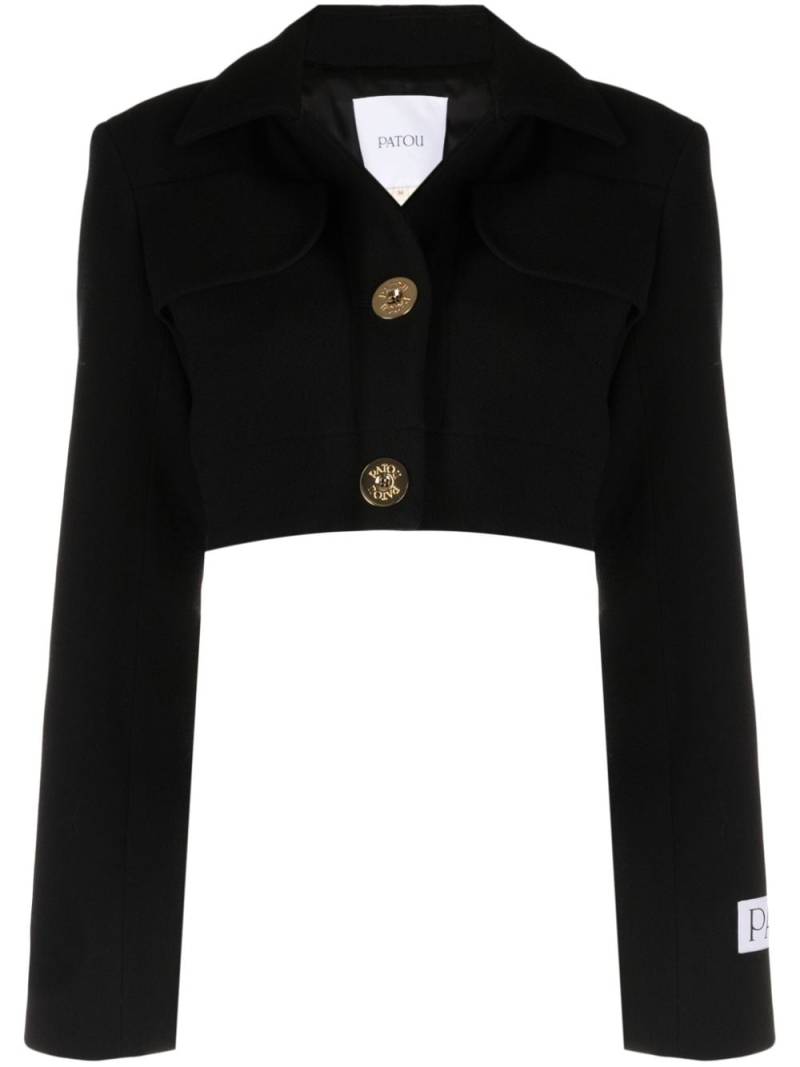 Patou cropped wool blazer - Black von Patou