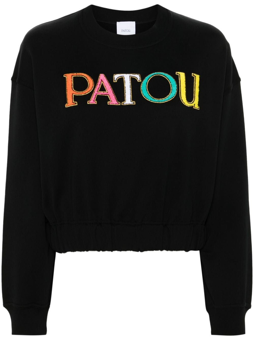 Patou logo-embroidered cropped sweatshirt - Black von Patou