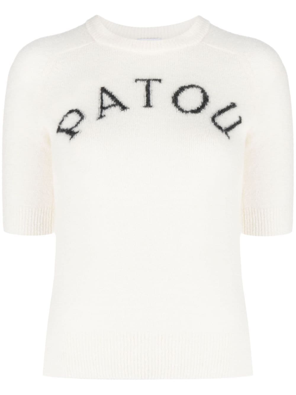 Patou logo-intarsia knitted top - Neutrals von Patou